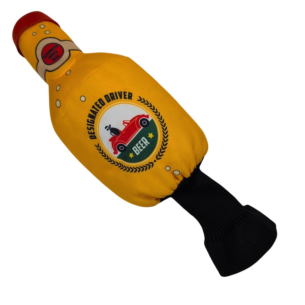 Daphne's Headcovers Unisex Novelty Beer Bottle Driver Golf Club Cover Yellow